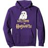 Harry Potter Hedwig Welcome to Hogwarts Felpa con Cappuccio, Unisex per Adulti, Blu Reale, S