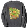 Teenage Mutant Ninja Turtles Mikey Imbarco Michelangelo Felpa, Unisex per Adulti, Grigio Scuro, XL
