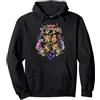 Harry Potter Hogwarts Multi-Colored Floral Crest Felpa con Cappuccio, Unisex per Adulti, Nero, S