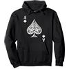 Ace Of Spades Asso Di Picche Felpa con Cappuccio, Unisex per adulti, Nero, M
