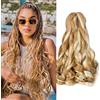 Locescsoc 18 Inch French Curls Braiding Hair 8 Packs Spanish Curly Braids Pre Stretched Loose Wave Soft French Curl Synthetic Braiding Hair Extensions for Women (27/613, 18 Inch (Pack of 8))