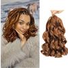 Locescsoc 12 Inch French Curls Braiding Hair 8 Packs Spanish Curly Braids Pre Stretched Loose Wave Soft French Curl Synthetic Braiding Hair Extensions for Women (30#, 12 Inch (Pack of 8))