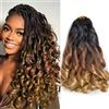 Locescsoc 18 Inch French Curls Braiding Hair 8 Packs Spanish Curly Braids Pre Stretched Loose Wave Soft French Curl Synthetic Braiding Hair Extensions for Women (1B/30/27, 18 Inch (Pack of 8))