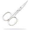 Premax - Forbici Unghie per Mancini - Classica - Lama Curva - dim. 9 cm. - Acciaio - Nichelate - Taglio preciso - Made in Italy