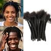 YANTAISIYU 10 Strands Human Dreadlocks Extension 100% Capelli Umani Full Handmade Loc Extension Locs Braids Crochet Hair per Uomo/Donne (4 Inch 0.4cm 10 Strands)