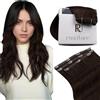 RUNATURE Extension Clip Capelli Veri Castano Scuro 3Pezzi 40cm 50g #2