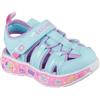 Skechers Sandali da ragazza Play Scene Splash-Cute Crew, Lavanda turchese, 10 Toddler