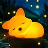 CoolGift Mart Luce notturna a forma di volpe, simpatica luce notturna in silicone, idea regalo per bambini, per bambine, ragazzi, cameretta dei bambini, con controllo touch, timer e ricaricabile