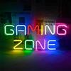 XPJBKC Gaming Zone Scritte Neon, Neon Gaming, Alimentatore USB Scritta Led, Insegne Luminose per Camera da Letto, Bar, Sala Giochi, Decorazione Murale, Regalo per Gamer