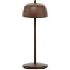 Zafferano, Lampada Circe, Lampada da Tavolo Ricaricabile e Senza Fili con Controllo Manuale, Adatta per Interni ed Esterni, Dimmer, 2200-3000 K Bianco Dinamico, Altezza 30 cm, Colore Corten