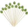 LQTSLFM 100 Pezzi Stuzzicadenti Decorativi Estivi, Stecchini per Aperitivo in Legno, Stuzzicadenti per Feste Estate Decorazioni Cocktail per Frutta Torta Dessert Cibo Bevande (Colore C)
