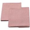 LinenMe Set di 2 Strofinacci Cucina Cotone 47% Lino 53%, 47x70cm - Canovacci Cucina con Gancio - Stracci Cucina elevata assorbenza - Asciugamani Cucina, prodotto in Lituania - Rosso a strisce