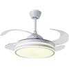 BEL AIR HOME Ventilatore da soffitto ASGARD motore DC silenzioso, pale trasparenti 108 cm, luce LED 36 W 3 temperature, telecomando, modalità inverno, bianco