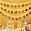 slochi Luci Per Foto, 12M 120LED USB Luci Camera con Mollette 60 Clip Lucine Led Decorative Per Camere Filo Appendi Luci Led Foto, Luci Decorative Interno Per Matrimonio, Compleanno, Albero, Natale
