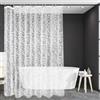 DMJJSD Tenda da Doccia 180 x 220 cm, Trasparente Eva Shower Curtains con 3 Pesi Magneti Inferiori, Anti-Muffa, Motivo Ciotoli, con 12 Anelli