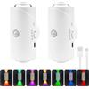 Vibbang 2 Pezzi Lampada da Parete Intelligent, Applique da Parete Interno, Luce LED con Sensore di Movimento per Luci e Batteria Dimmerabile, Interno RGB Notturna, Night Light Plug in Wall