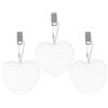 Demiawaking 3 luci a LED per borsa a mano, con sensore automatico di accensione e spegnimento, torcia elettrica, luce notturna, portachiavi a LED, regalo per donne, madri, amici (cuore, 3 pezzi)