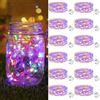 btfarm 12 Pezzi 2M 20LED Stringa Luci Led a Batteria, 3 Modalità Mini Lampada a Batteria Filo Di Rame, IP65 Impermeabile DIY Catena Luminos Lucine per Esterni Natale Matrimoni, Colorato