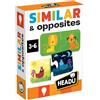 HEADU - Similar & Opposites - Attività Logiche per i Più Piccoli |Gioco Educativo per Bambini 3-6 Anni, Impara i Concetti di Somiglianza e Opposto, Pensiero Logico, Regalo Natale Pasqua, Made In Italy