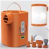 Akdvewi Pompa d'Aria Portatile 3600mAh per Gonfiabili, Pompa con Funzione di Sgonfiaggio, Luce da Campeggio a 3 Modalità, 6 Ugelli, 400L/Min per Materassi Gonfiabili, Galleggianti da Piscina,Sacchi Sottovuoto