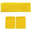Accessotech - Fascia sportiva con fascia per sudore, per squash, tennis, badminton, palestra, yoga, colore: giallo