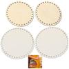 BigCheer Base per cestino all'uncinetto,fettuccia per uncinetto, Base per cestino in legno naturale,Base in legno all'uncinetto,Base per borsa all'uncinetto,15 cm/20 cm(4 pezzi)