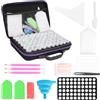 MXTIMWAN Organizer per Diamond Painting Accessori, Diamante Ricamo Accessori Box con Diamante Ricamo Accessori, 60 Scomparti Organizzatore per Diamond Painting 5D per Orecchini, Collana, Perlina