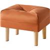 YMYNY Ottomano, Pouf Couch Sgabello, Pouf Poggiapiedi, Materiale Del Tessuto Tecnico, Sgabello Basso in Legno, Piccolo Sgabello Imbottito per Soggiorno e Ingresso 40 x 29 x 32CM Arancione HBD040J