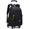 Amythe Zainetto per Ragazzo con Ruote, 30L Zaino Trolley Scuola Media e Superiore Leggero, Zaini Porta pc 15.6 Pollici Uomo con Carrello, Adatto per il Tempo Libero e i Viaggi, Nero