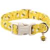 ARING PET Collare per cani, carino collare per cani, comodo collare giallo con chiusura rapida in plastica per ragazzi e ragazze cani