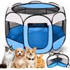FARYODI Cane per cuccioli, pieghevole, 74 x 74 x 43 cm, per la casa, per cani, gatti, conigli, interni ed esterni (blu)