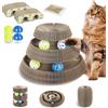 Nobleza - 2 Pack Magic Arch Bridge Giocattolo Grattatoio Interattivo per Gatti, Tiragraffi per Gatti Interattiva con Palla Giocattolo, Materiale in Cartone Ondulato Riciclabile, 18.9 * 5.6 * 7.2CM