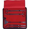 Innotech Instruments Innotech - Kit per la pulizia dell'acquario, nero, set completo di strumenti per la cura del terrario, in acciaio inox (pinzette per piante, forbici per piante, spatola per ghiaia) (Set da 5 pezzi con