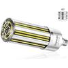 DragonLight 2025, lampadina LED super luminosa, 120 W, senza ventola (sostituisce 800 Watt), E27 con adattatore E40, 5000 K, luce bianca fredda, 14,400 lumens - ideale per luci chiuse