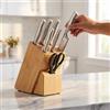 l&j Ceppo Coltelli da Cucina senza Coltelli,Porta Coltelli Cucina in Bambù,Portacoltelli da Cucina per Bancone da Cucina,con Fessure per Forbici e Asta di Affilatura Ceppo Coltelli Universale