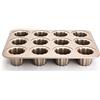 SZETOSY Canelés Backform Carbonstoffstahl 12 Muldens, Bordelais Canele Formen Kuchen Muffin Backblech Anti-Stick für Cannelés Muffin Pudding Cupcake Bread