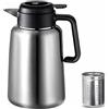 Ysislybin Thermos da 2,2 L, Termos Caffè con Infusore per il Tè in Acciaio Inox 316 Rimovibile e Indicatore di Temperatura Thermos Antigoccia con Touchscreen Altamente Sensibile per Tè Caffè e Latte
