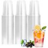 Ribeedas 300PCS 12OZ bicchieri trasparenti Riusabile,Adatto per bevande fredde come caffè gelato,tè al latte,cola,succo d'arancia e gelato,adatto per feste,picnic,banchetti