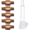 FAH FAMILY AT HOME Kit Stampo per Colomba (5pz x 1Kg) + Spillone Colomba + Sacchetti (5pz), Forma Colomba Pasquale di Carta Naturale di Pura Cellulosa in Microonda, Resistente al Calore 220° C