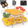 BYKITCHEN Grande friggitrice ad aria calda accessorio per Ninja Foodi Max Dual Zone [AF400EU] 9,5 l, Airfryer rack/griglia, accessori Af400eu, griglia/cesti per friggitrice ad aria calda Ninja in