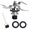 CDDCWZ Lama di Miscelazione Ricambio Acciaio Inox, Base a 5 Denti