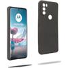 REY Cover in Gel TPU Nera per Motorola Moto G71 5G, Ultra Sottile 0,33 mm, Morbido Flessibile, Custodia Silicone