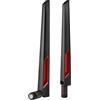 Superbat Antenna WiFi Doppia Banda 2,4 GHz 5 GHz 5,8 GHz Antenne WLAN RPSMA Maschio 8dBi per PC Desktop Scheda Madre Scheda PCI WiFi Bluetooth Router Rete Wireless (2 pezzi)