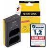 PATONA 9886 Caricabatteria USB Dual LCD (USB-C micro USB) per DMW BLK22 E Batteria, Caricatore compatibile con Panasonic Lumix DC S9 S5 S5II S5II-X S5K G9 G9II GH5 GH5II GH5S GH6 GH7