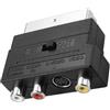 Yowfond Scart su 3 prese RCA IN/Out + S-Video S-VHS AV Audio Video Adapter Nero per immagini e trasmissione audio ottimali