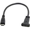 chenyang CY USB-C Cavo dati di prolunga maschio-femmina USB 3.1 di tipo C con foro per vite per montaggio a pannello