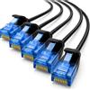 1aTTack.de Cavo Cat6 Cat.6 Cavo di Rete Cat Cavo Slim (Piccolo Diametro Molto Flessibile) 1000 Mbit/s Nero Nero - 5 Pezzi 3 m