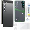 Enkeig Vetro Posteriore Sostituzione per Samsung Galaxy S23+ Plus S916 Back Cover copribatteria + Kit di Riparazione(Grigio)
