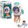 HUIZHOU Polpo Ballerino con Spruzzo d'Acqua e Luci LED, Giocattolo Interattivo e Musicale per Bambini, Effetti Luminosi Colorati, Compleanno e Feste Indoor (Blu)