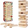 GOTHINK Gioco di Torre in Legno per Bambini e Adulti, 54 Pezzi Legno per Gioco di Impilamento, Dimensione Standard, Ideale per Serate di Giochi in Famiglia